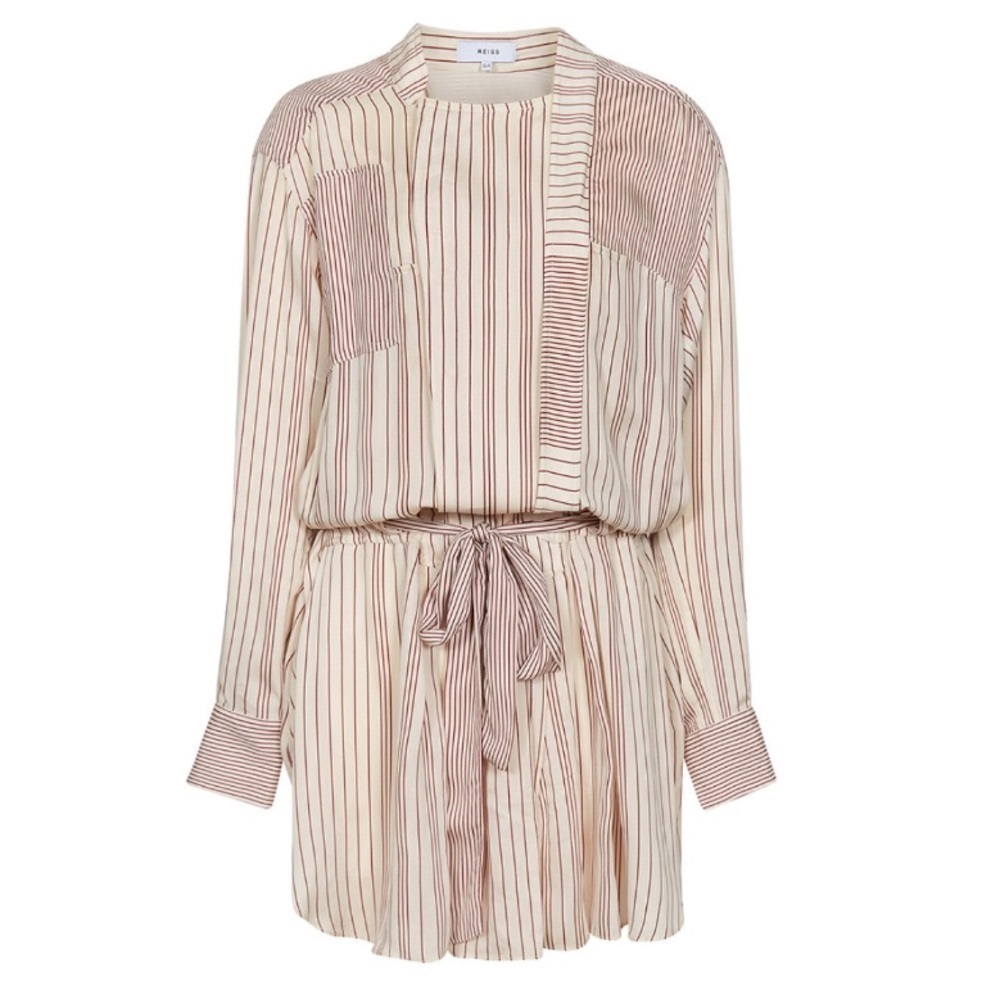 REISS Alba Striped Shirt Dress NWT